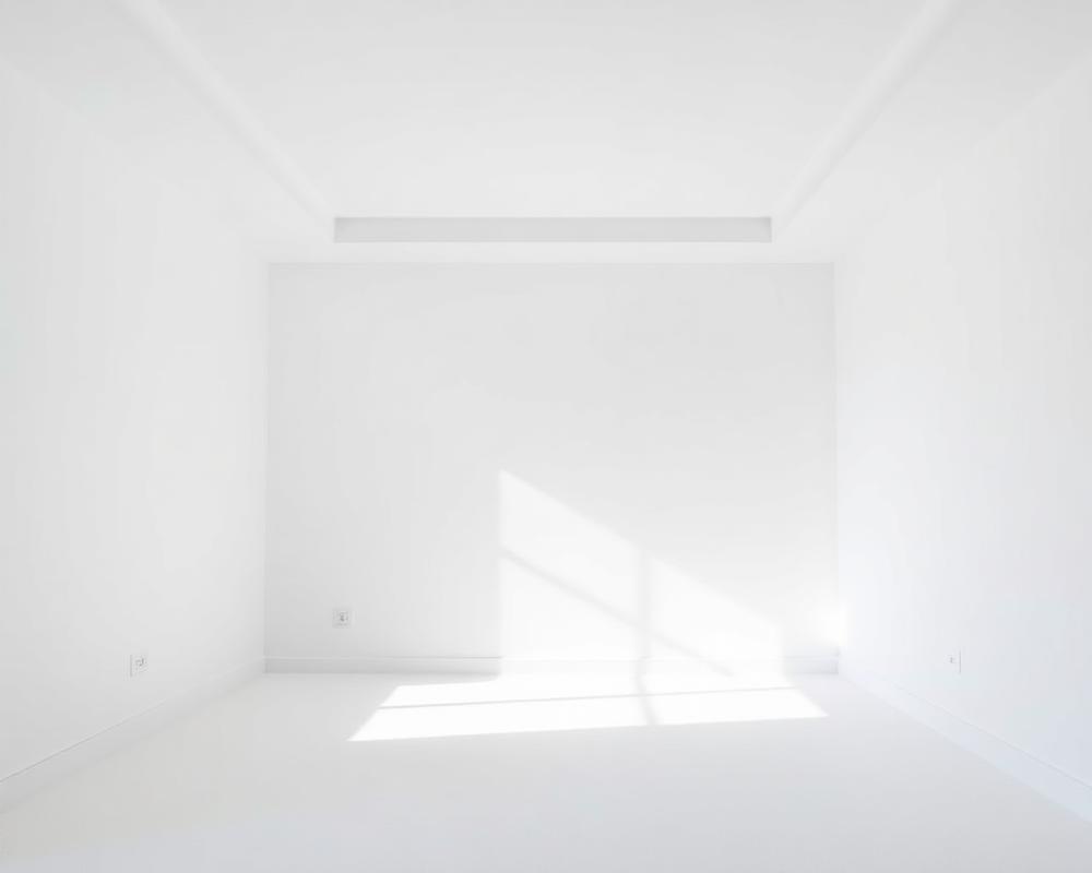 Pièce intérieure avec murs et plafond fraîchement finis